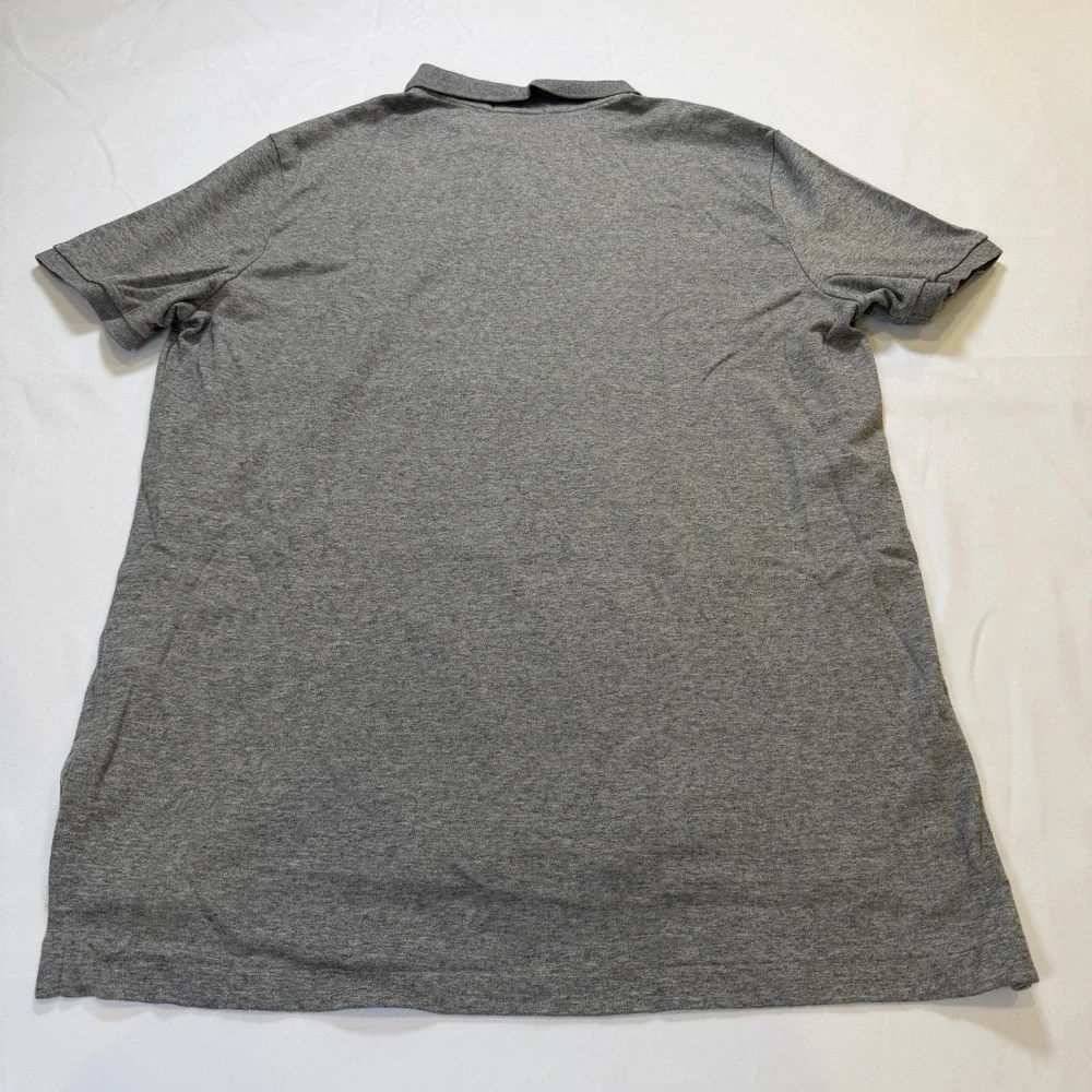 Polo Ralph Lauren Shirt Mens XL Gray‎ Short Sleeve Side Slit High Low Hem Preppy